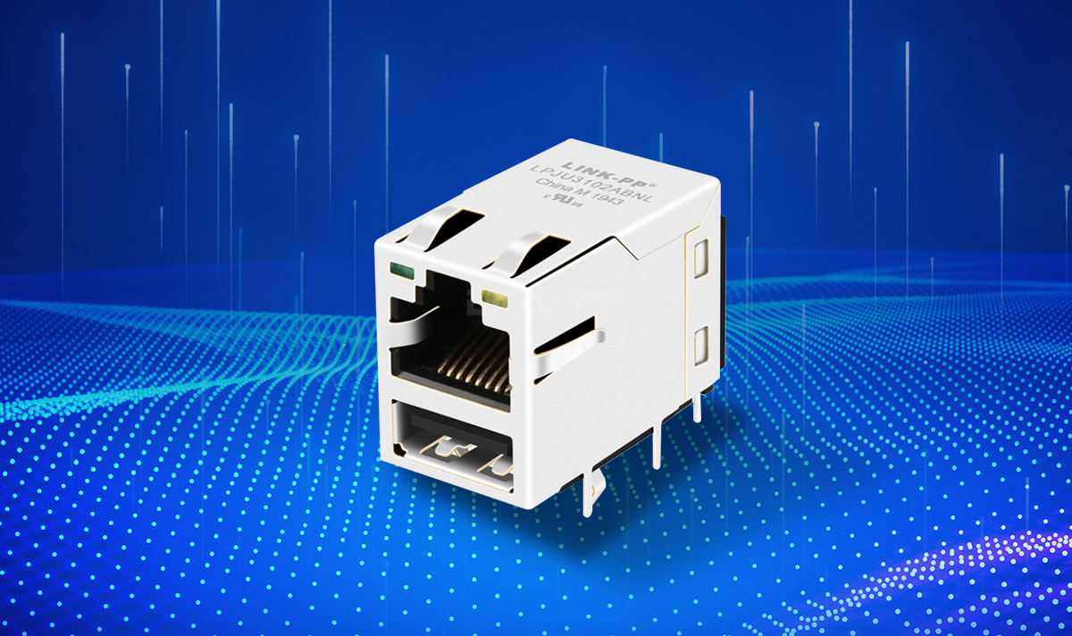 RJ45 USB Connector Combo – LINK-PP’s LPJU3102ABNL for 10/100 Base-T Networks