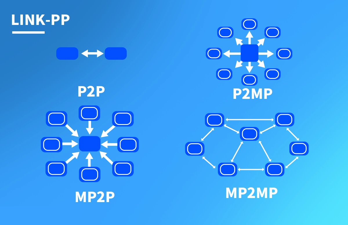 P2P, P2MP, MP2P, and MP2MP