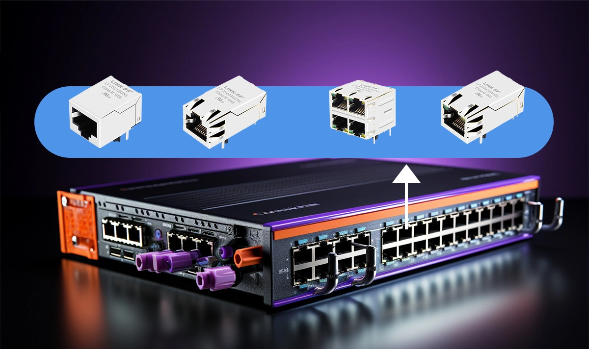 RJ45 magnetic connectors