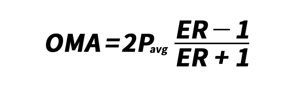 OMA in terms of Pavg​ and ER