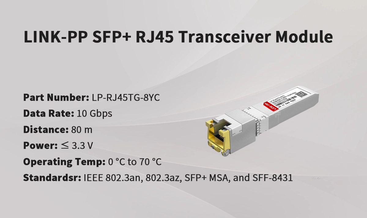 LINK-PP 10G SFP+ RJ45 Transceiver (LP-RJ45TG-8YC)