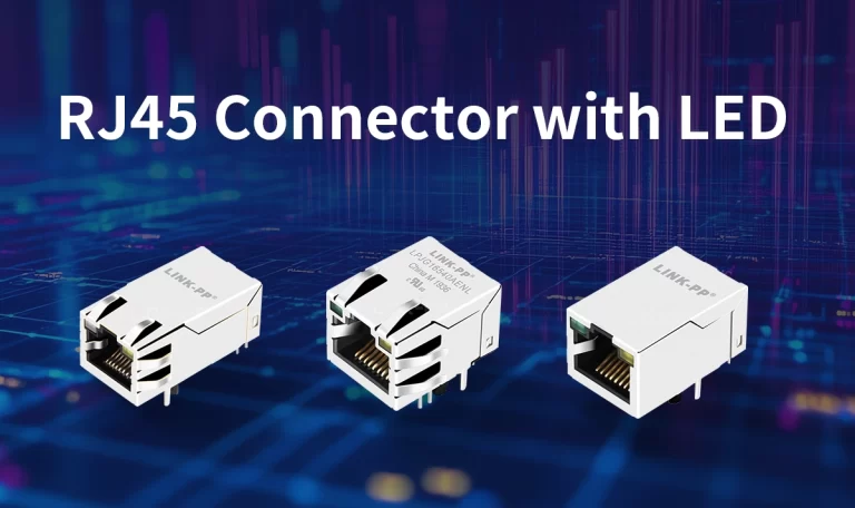 What functions do LEDs serve in RJ45 connectors